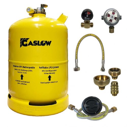 Single Gaslow 11kg Cylinder Kit with Exterior Black Filler